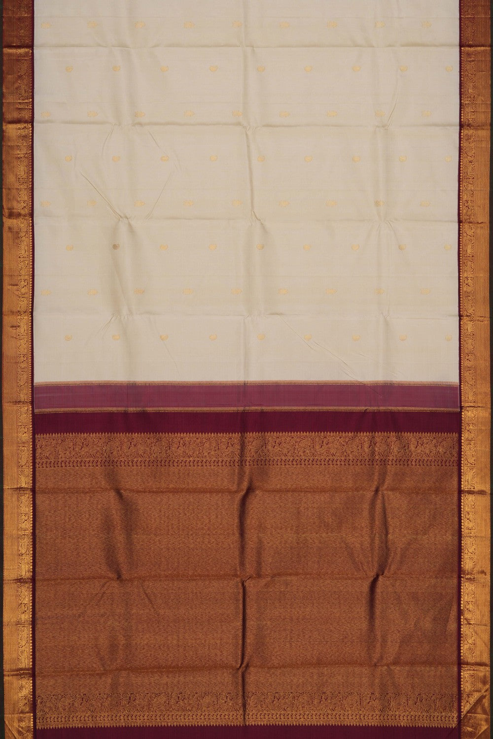 Image of Arani Silk Off White Saree